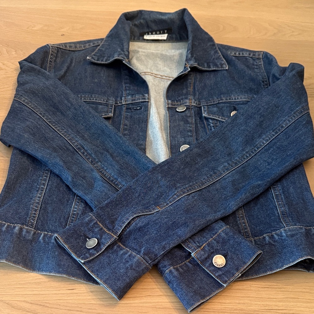 Theory Dark Blue Denim Jean Jacket